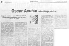 Oscar Acuña: odontólogo público