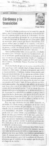 Cárdenas y la transición.