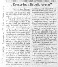 ¿Recuerdas a Braulio Arenas?