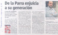 De la Parra enjuicia a su generación.