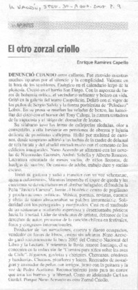 El Otro zorzal criollo.