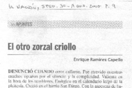 El Otro zorzal criollo.