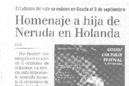 Homenaje de Neruda en Holanda.