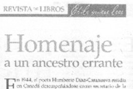 Homenaje a un ancestro errante