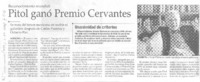 Pitol ganó Premio Cervantes