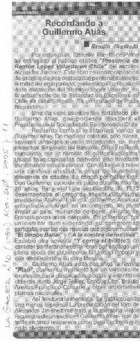 Recordando a Guillermo Atías