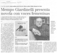 Mempo Giardinelli presenta novela con voces femeninas