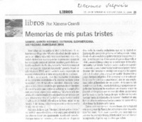 Memorias de mis putas tristes