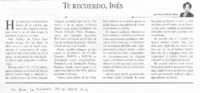 Te recuerdo, Inés