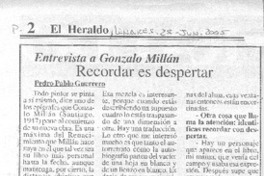 Recordar es despertar. (entrevistas)