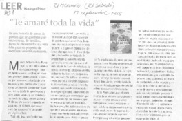 "Te amaré toda la vida"