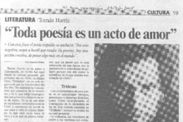 "Toda poesía es un acto de amor".