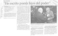 Ennio Moltedo "He escrito poesía lejos del poder" (entrevistas)