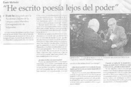 Ennio Moltedo "He escrito poesía lejos del poder" (entrevistas)