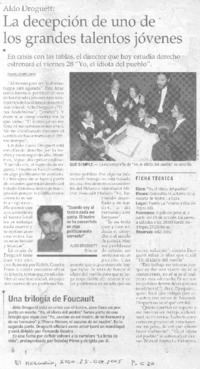 La Decepción de uno de los grandes talentos jóvenes.