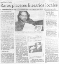 Raros placeres literarios locales.