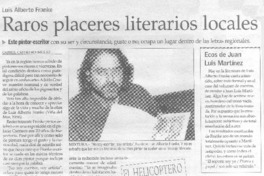 Raros placeres literarios locales.