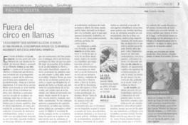 Fuera del circo en llamas.