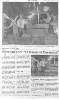 Estrenan obra "El tesoro de Cavancha"