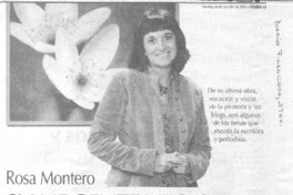 Rosa Montero su urgente necesidad de escribir. (entrevistas)
