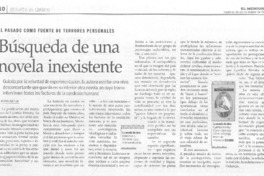 Búsqueda de una novela inexistente