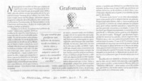 Grafomanía.