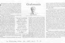Grafomanía.