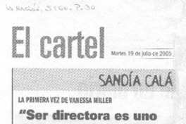 "Ser directora es uno de los trabajos más ingratos". (entrevistas)