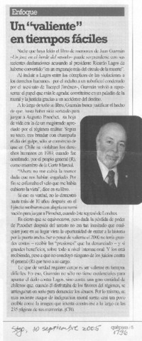 Un "Valiente" en tiempos fáciles