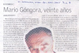 Mario Góngora, veinte años.