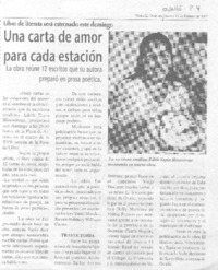 Una Carta de amor para cada estación.