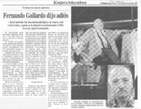 Fernando Gallardo dijo adiós