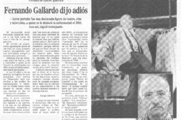 Fernando Gallardo dijo adiós