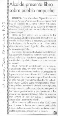 Alcalde presenta libro sobre pueblo mapuche