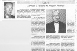 Tiempos y parajes de Joaquín Alliende