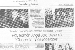 Fray Ramón Angel Jata presentó "Cincuenta años sacerdote"