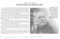 Presentan libro "Los dueños de Chile".