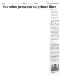 Osornino presentó su primer libro.