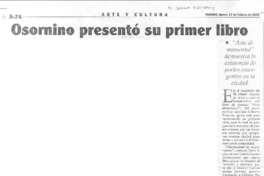 Osornino presentó su primer libro.