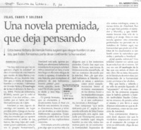 Una novela premiada, que deja pensando