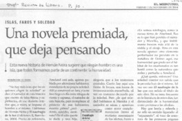 Una novela premiada, que deja pensando