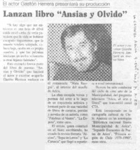 Lanzan libro "Ansias y olvido".