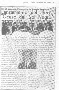 Lanzamiento del libro "Ocaso del sol negro".