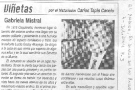 Gabriela Mistral.