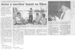 Actor y escritor lanzó su libro.