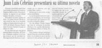 Juan Luis Cebrián presentará su última novela.