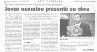 Joven osornino presento su obra.