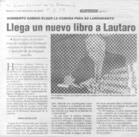 Llega un nuevo libro a Lautaro.