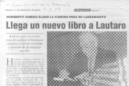 Llega un nuevo libro a Lautaro.