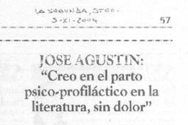 "Creo en el parto psico-profiláctico en la literatura, sin dolor"